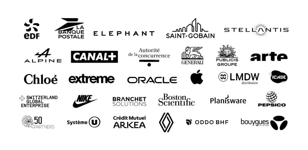 Logos de toutes les marques que nous avons accompagné