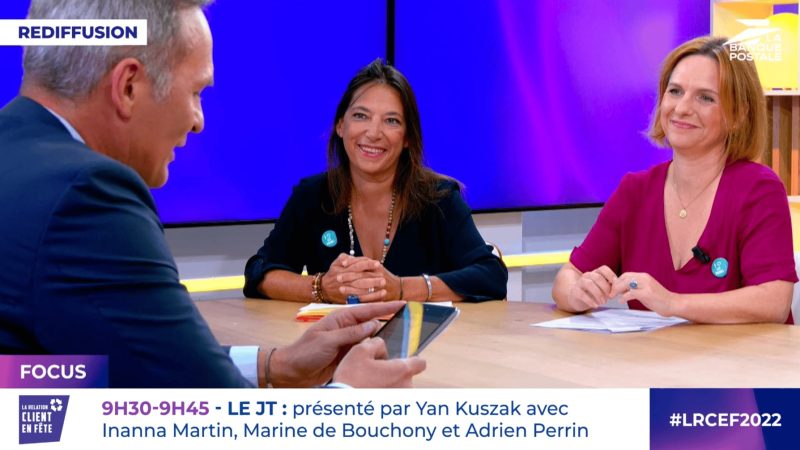 Yan Kuszak et invités en studio TV